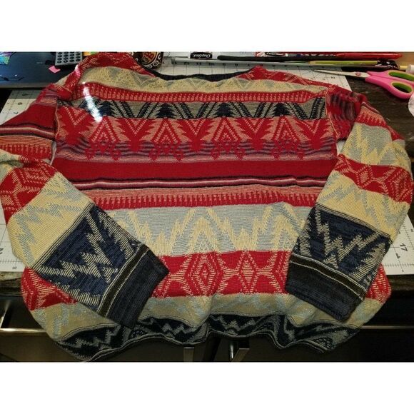 Handmade Dog Cat Summer Sweater SMALL Upcycled STRIPED RED BLUE TAN SWEATER - Picture 11 of 11